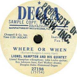 Doug Duke Discography - Lionel Hampton