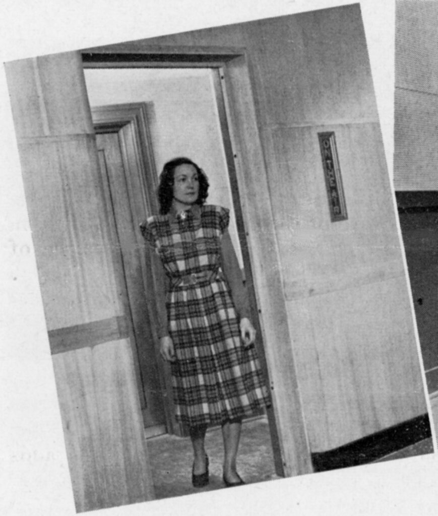 Woman on a doorway